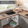 Double Sliding Metal Under Sink Organizer L Shape